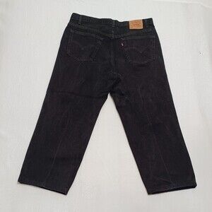 Vintage Levi’s 550 Relaxed-Tapered Short Men's Size 42×27 Black Jeans  USA '99